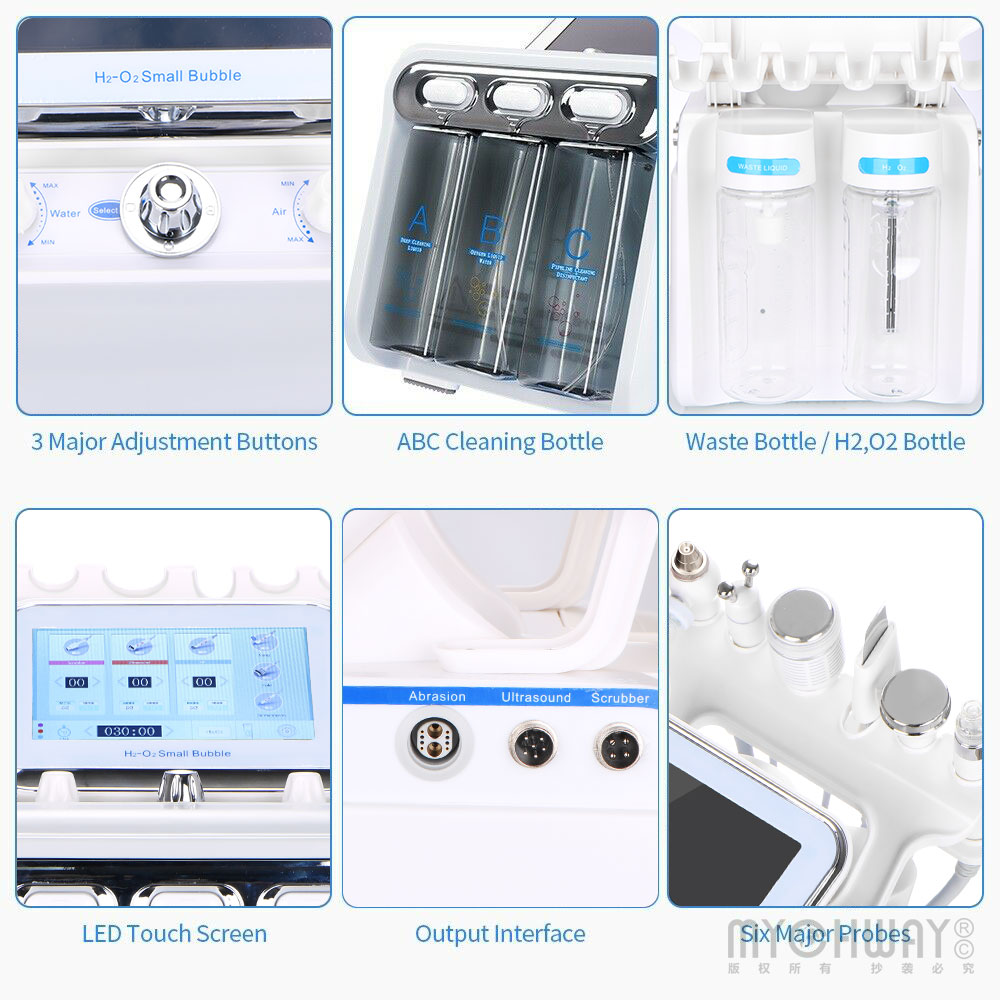 6 in 1 facial hydro dermabrasion beauty machine