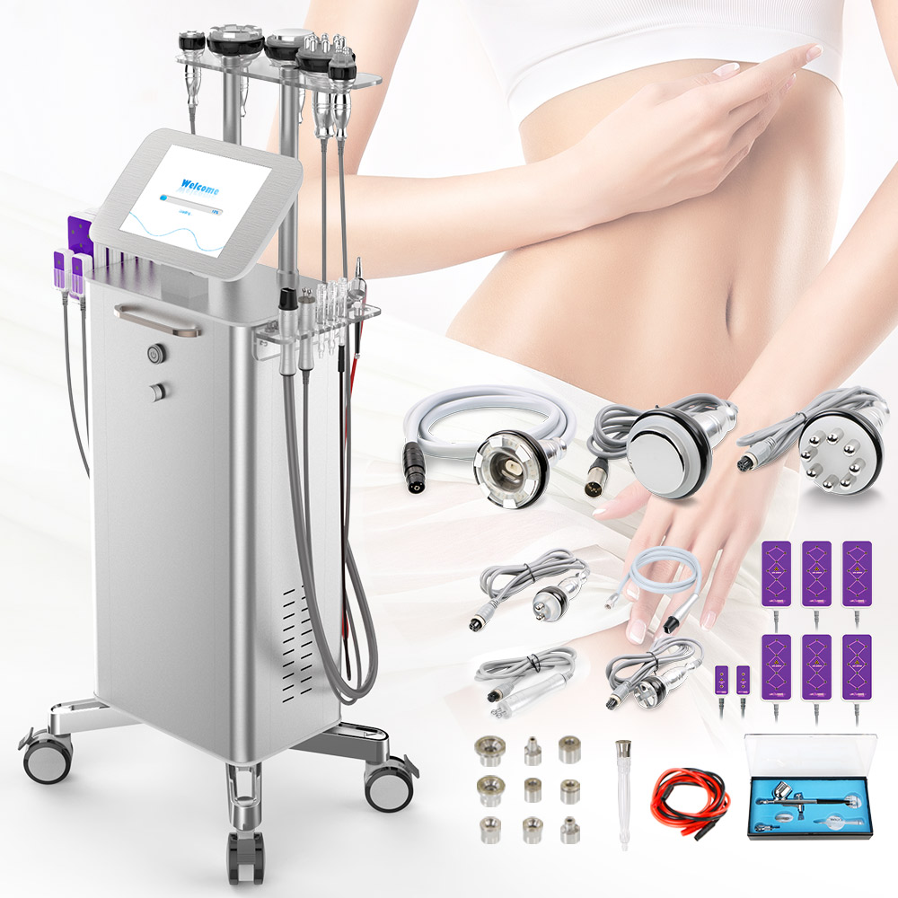 unoisetion cavitation 40k vacuum r f body slimming skin cleansing spa machine stand