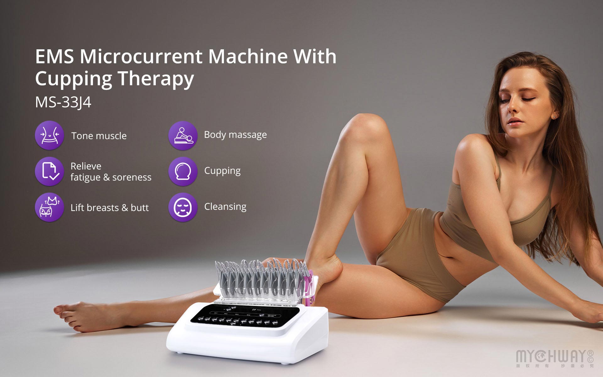 ems bio microcurrent treatment vacuum therapy breast lifting enhancement machine