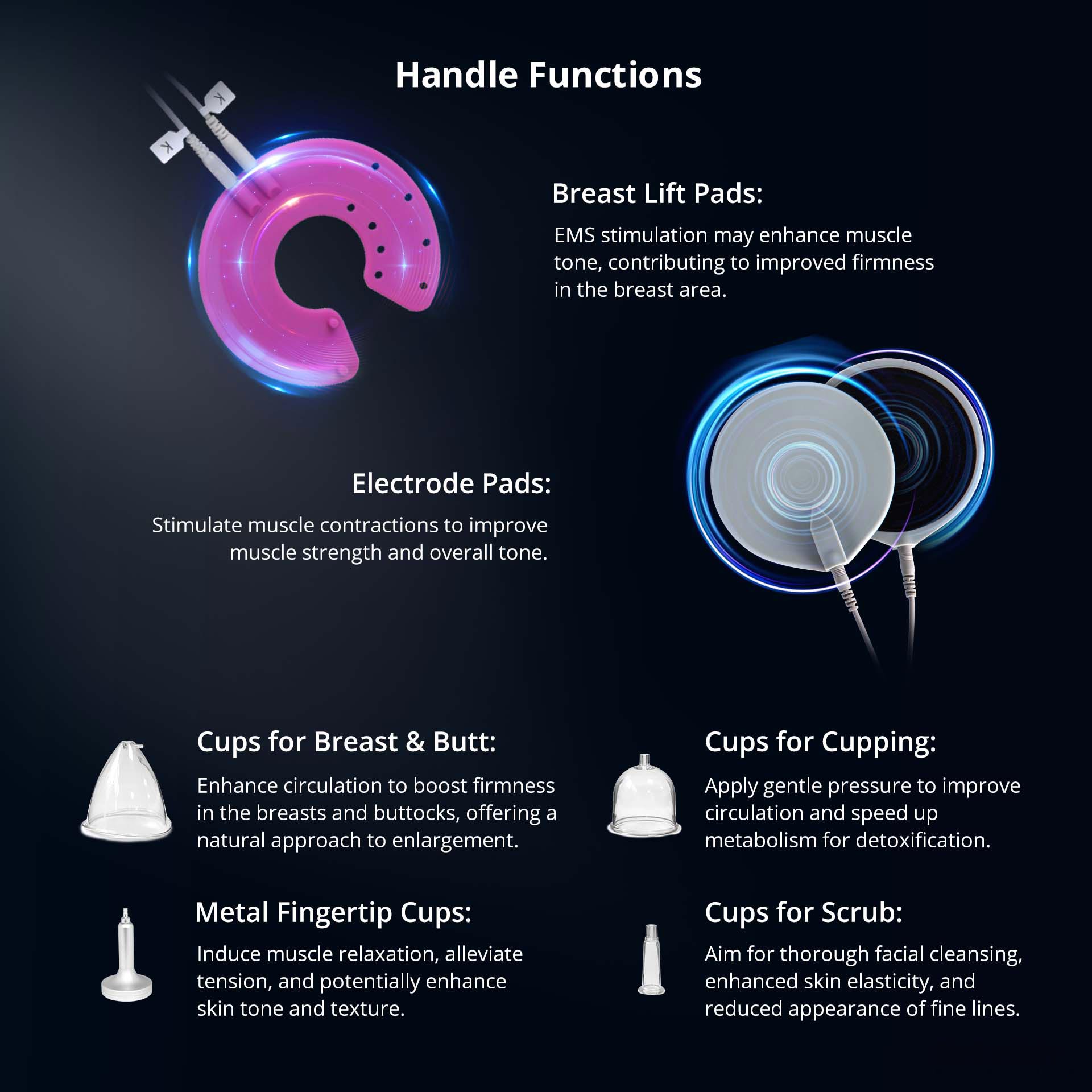 ems bio microcurrent treatment vacuum therapy breast lifting enhancement machine