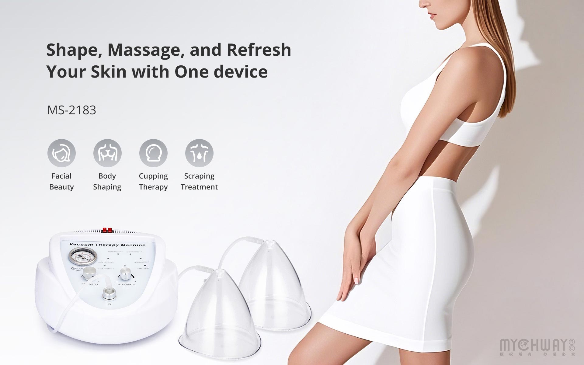 66 kpa vacuum therapy beauty machine for breast and butt enhancement