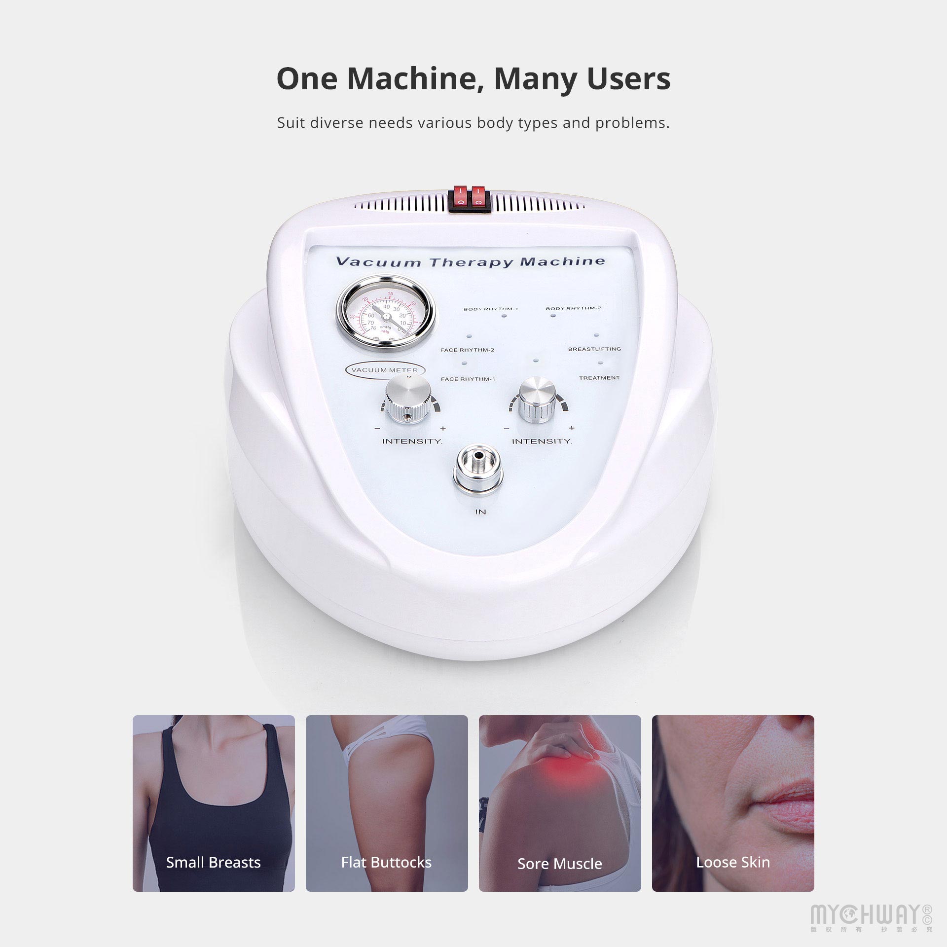 66 kpa vacuum therapy beauty machine for breast and butt enhancement