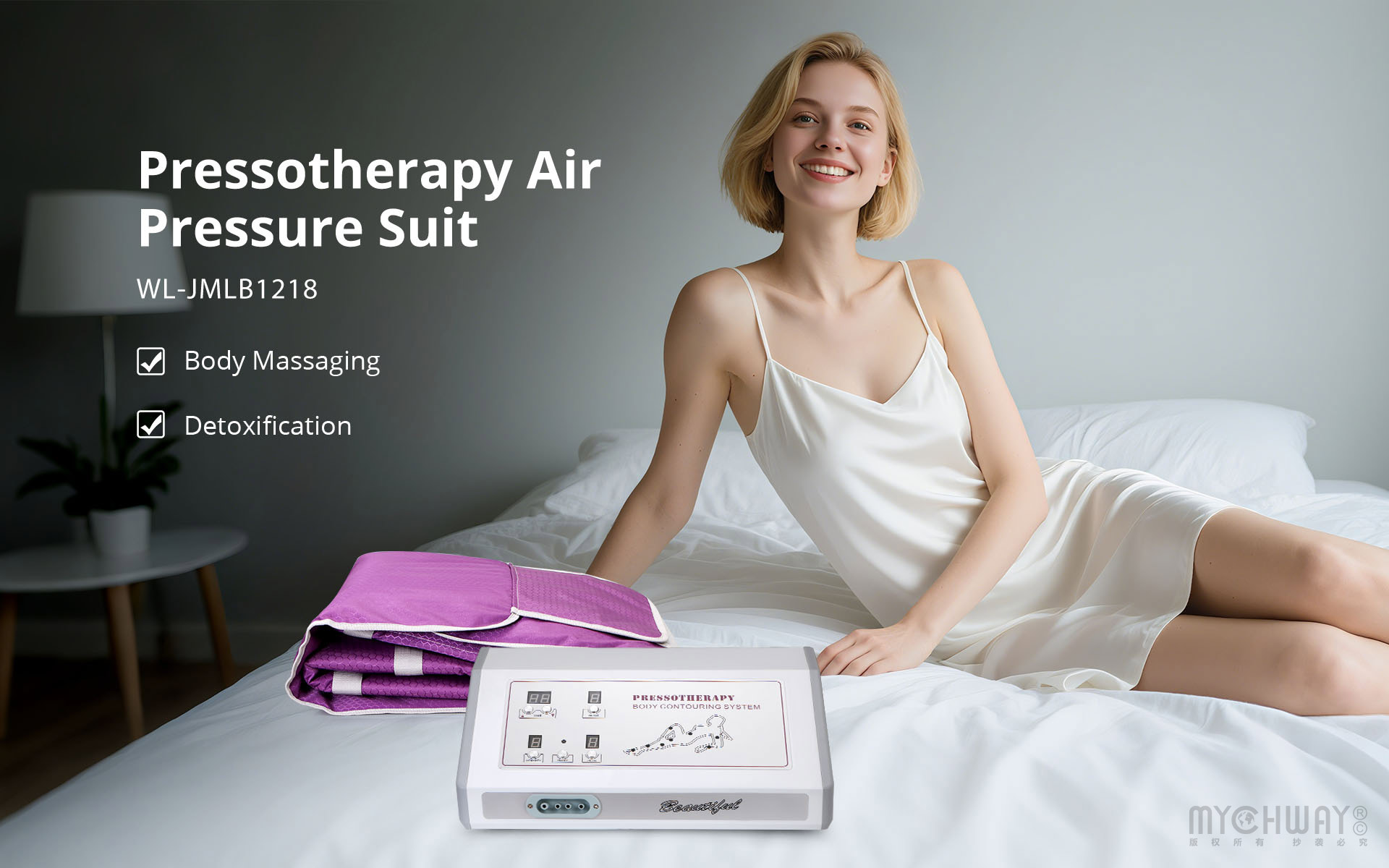 pressotherapy air pressure slimming body detox lymph drainage machine