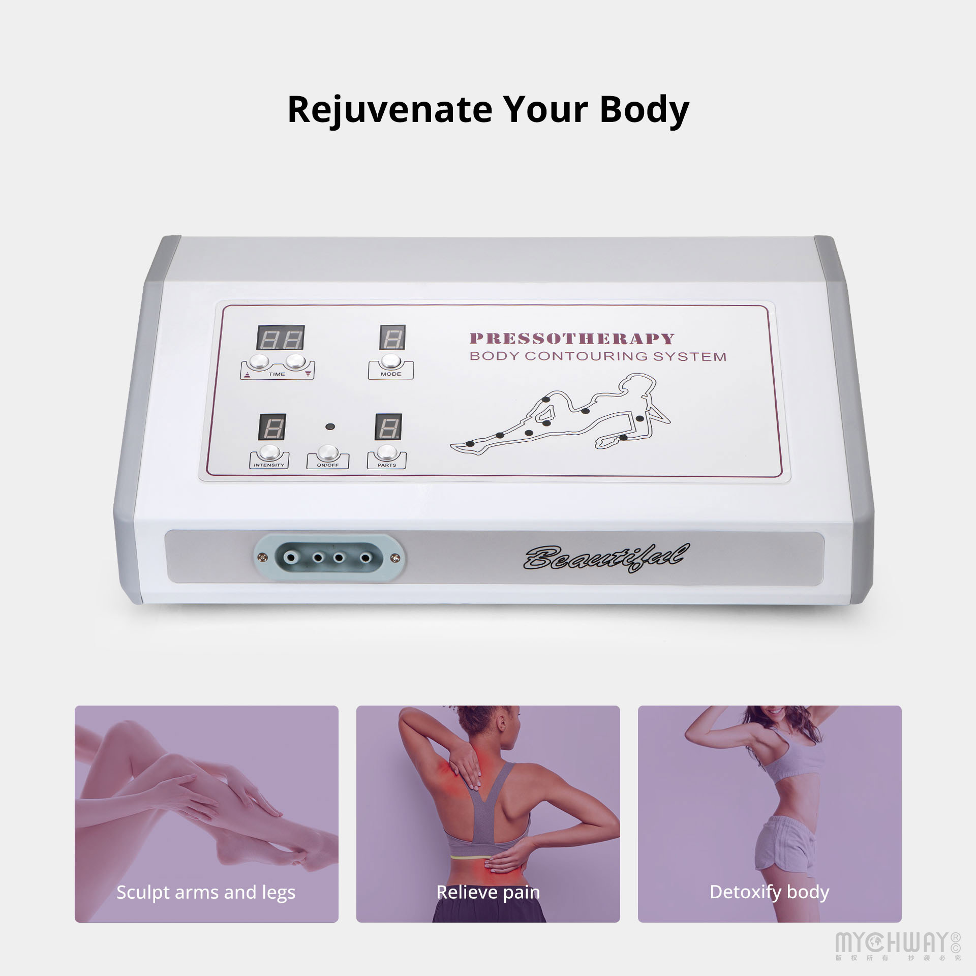 pressotherapy air pressure slimming body detox lymph drainage machine