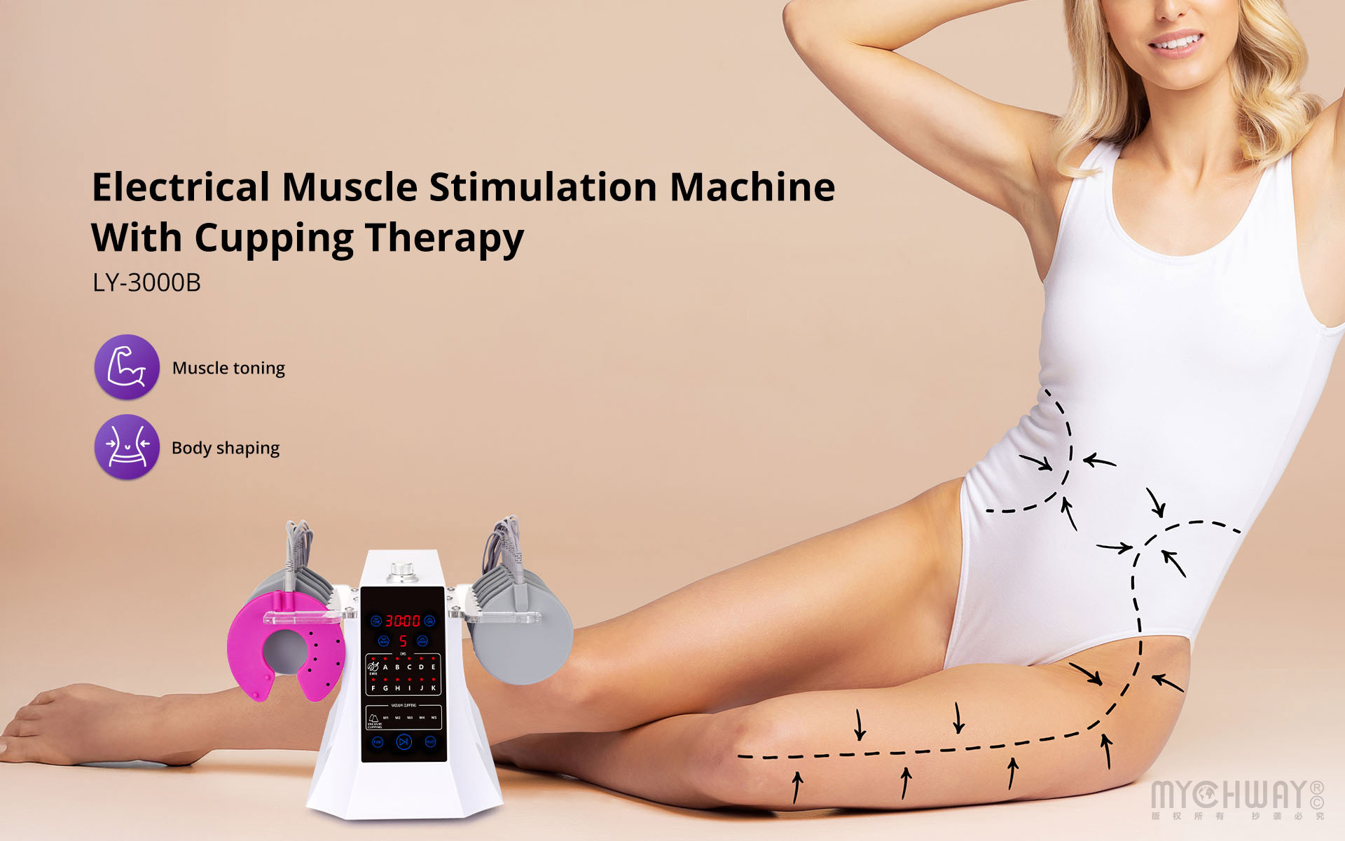 electric ems muscle stimulation body massage vacuum butt lift breast enlargement beauty machine