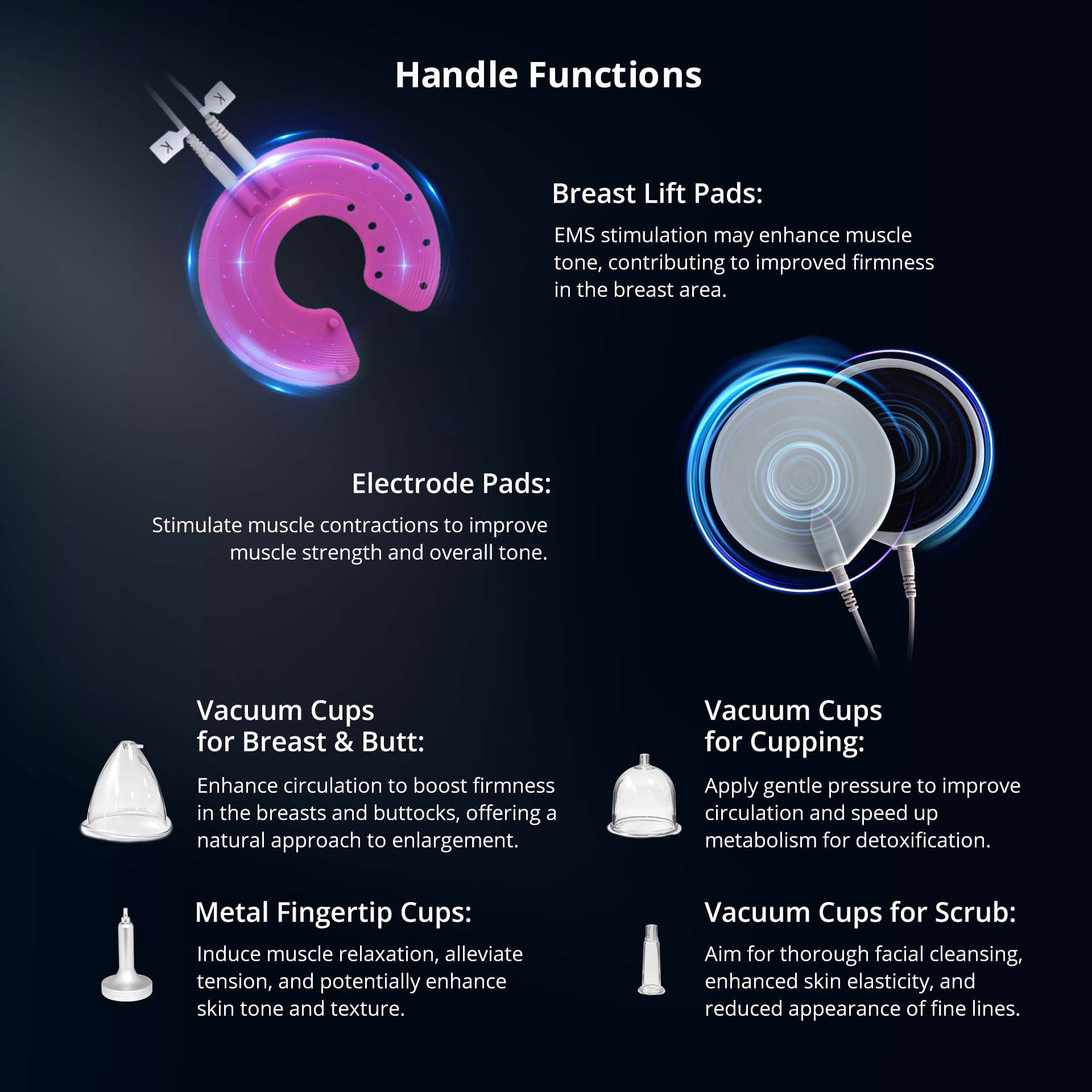 electric ems muscle stimulation body massage vacuum butt lift breast enlargement beauty machine