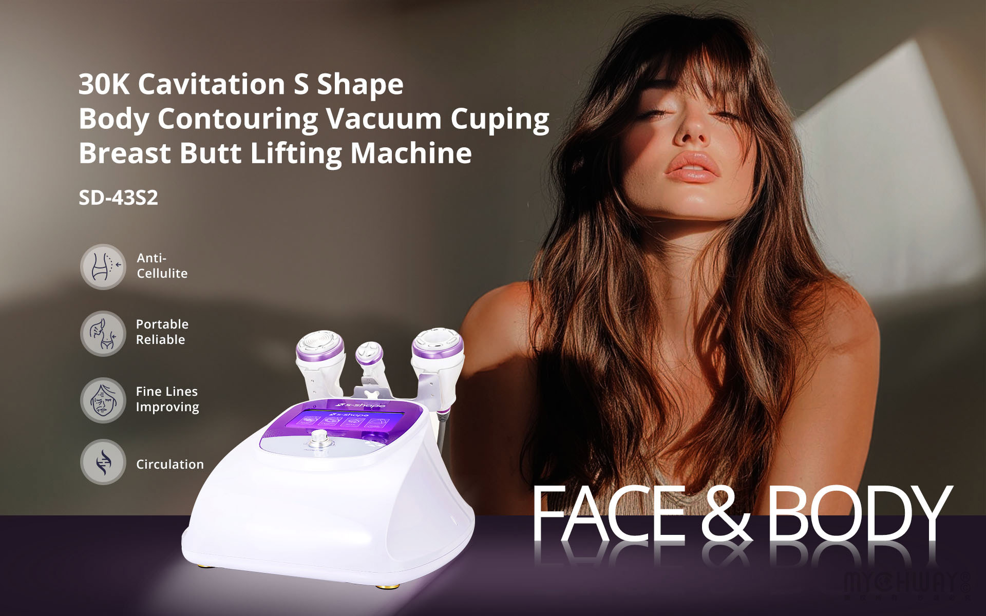 butt lifting 30k cavitation s shape body contouring machine