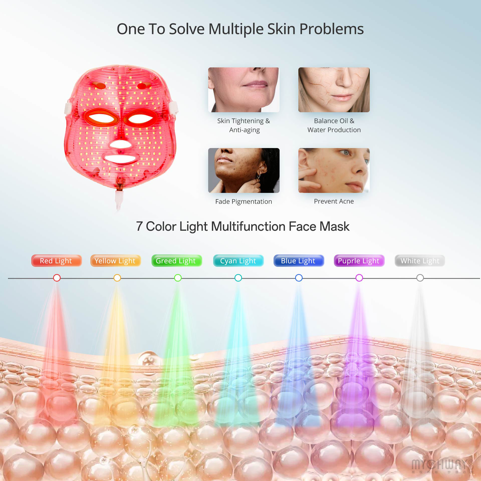 7in1 microdermabrasion machine r f skin rejuvenation led mask