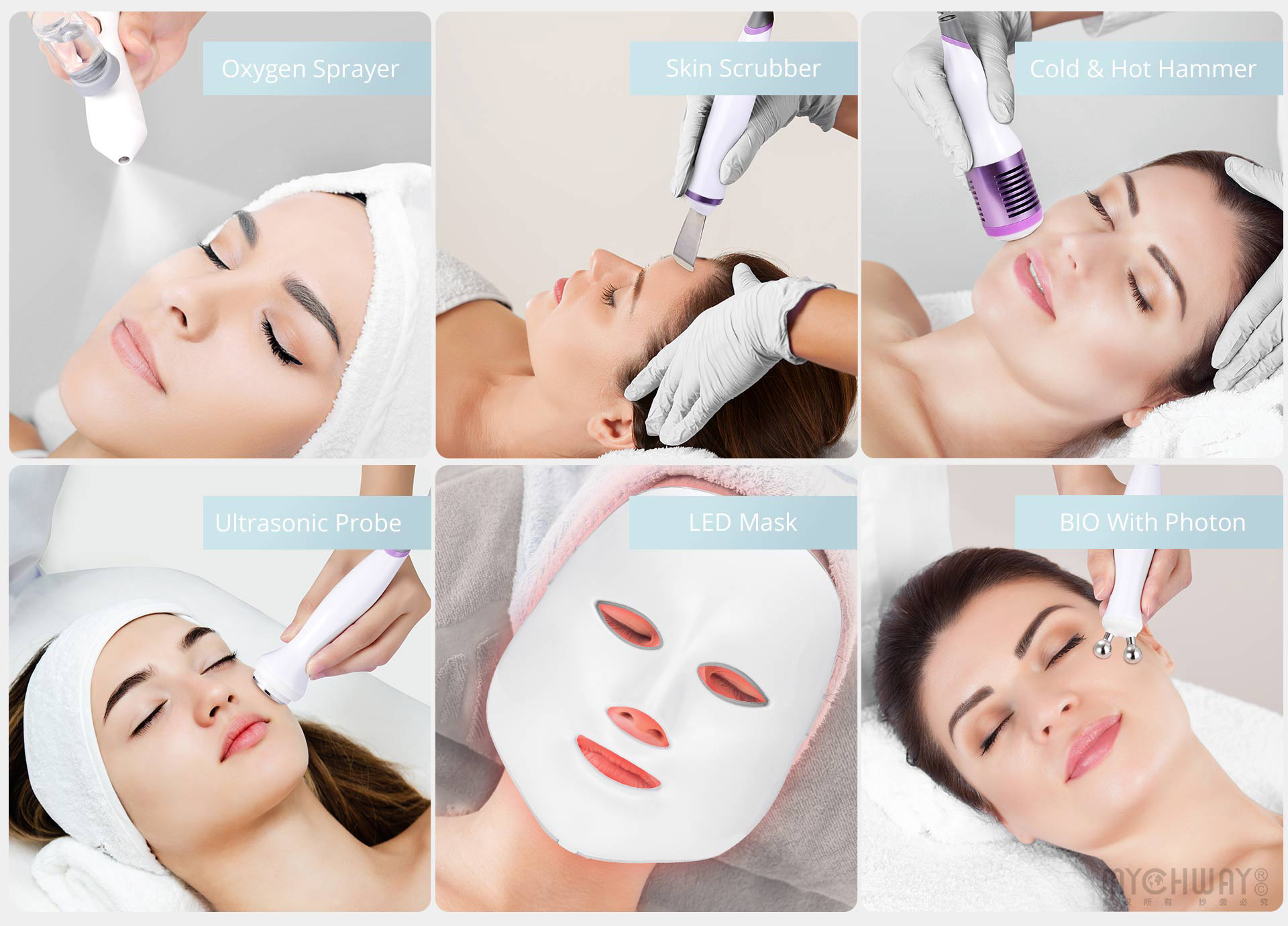 7in1 microdermabrasion machine r f skin rejuvenation led mask