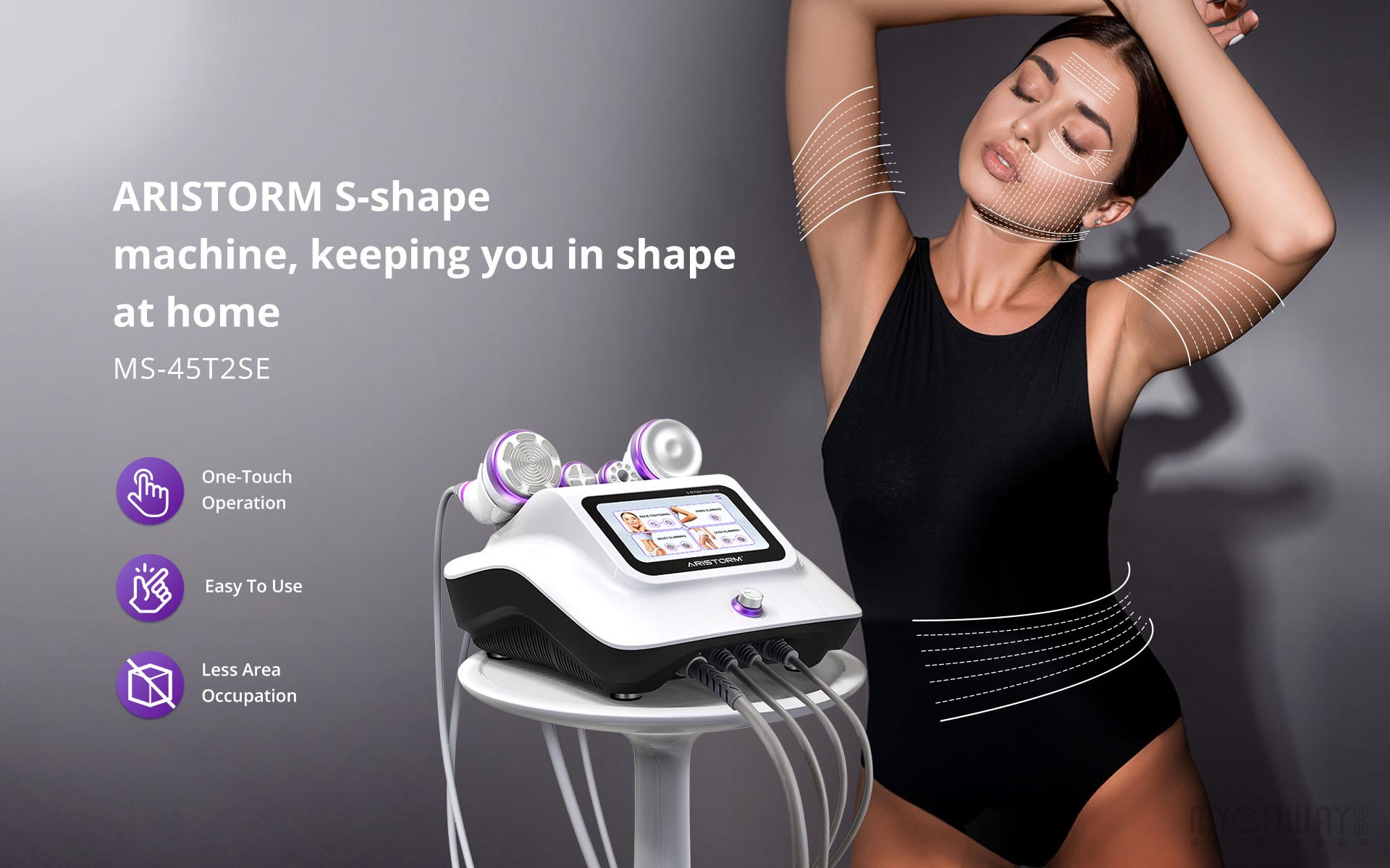 aristorm s shape 30k cavitation body shaping machine
