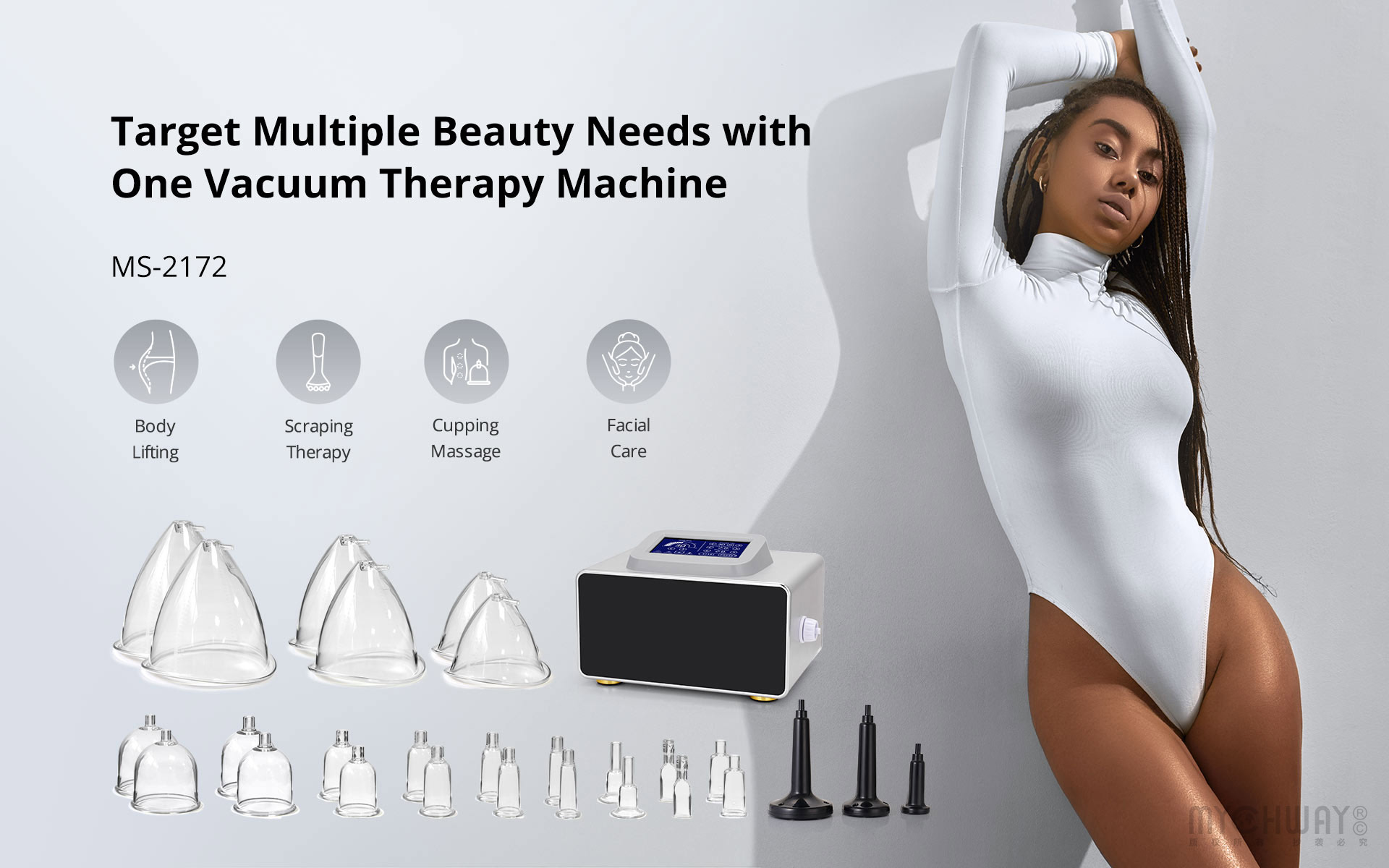breast enhancement & lymph drainage machine (transparent)