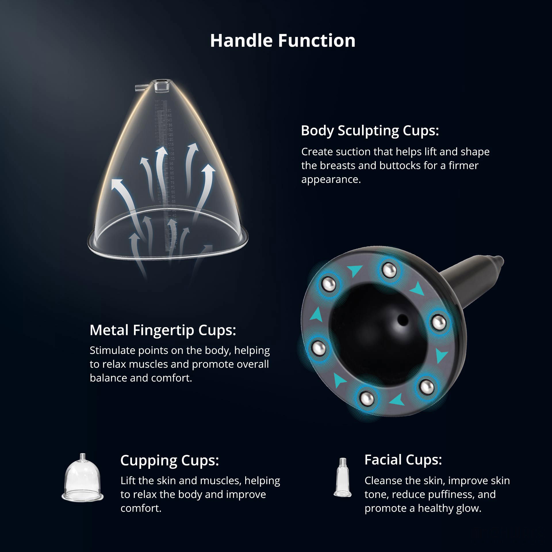 breast enhancement & lymph drainage machine (transparent)