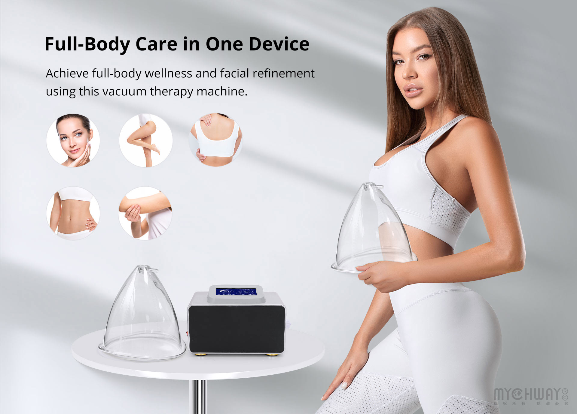 breast enhancement & lymph drainage machine (transparent)