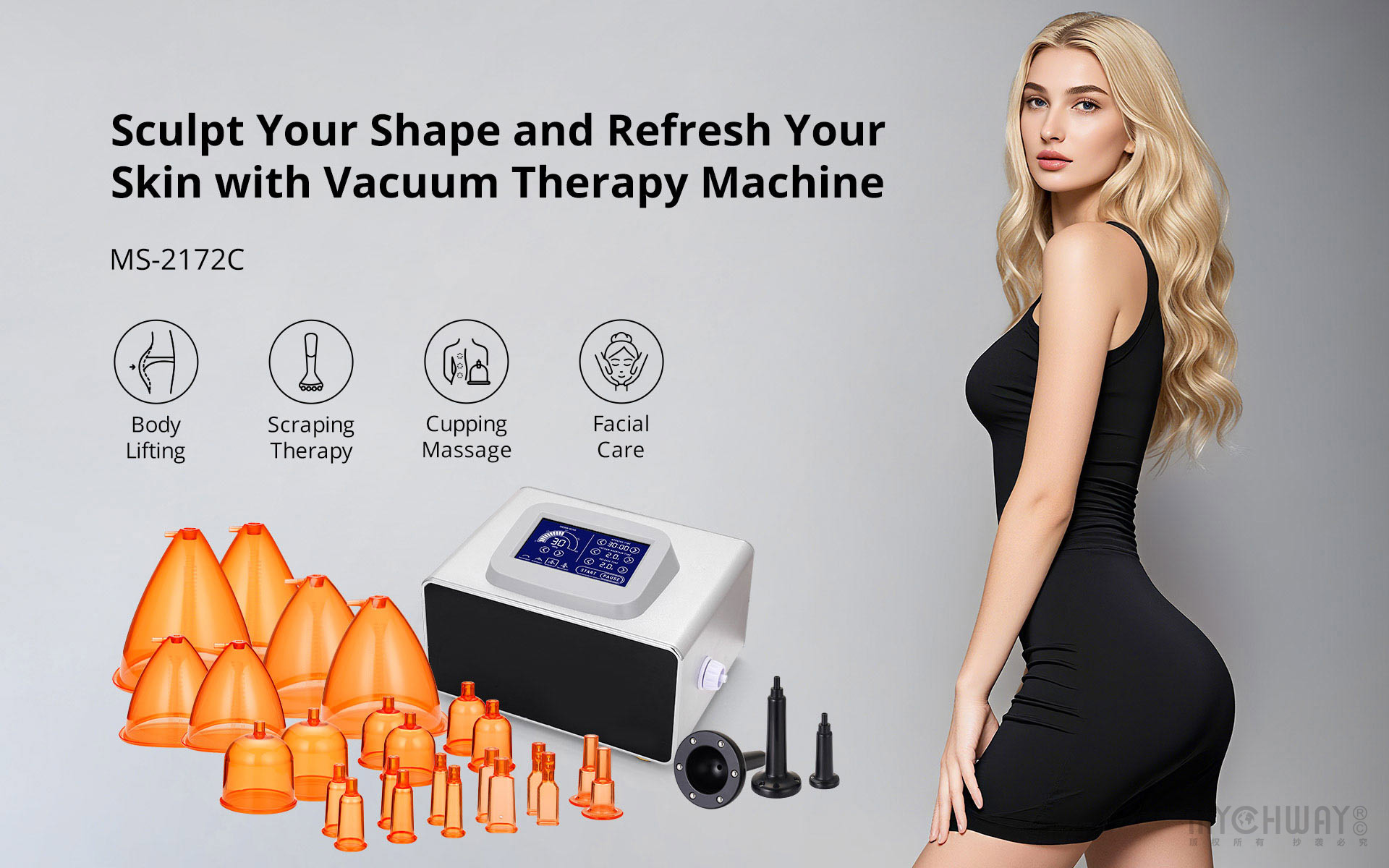 breast enhancement & lymph drainage: orange vacuum