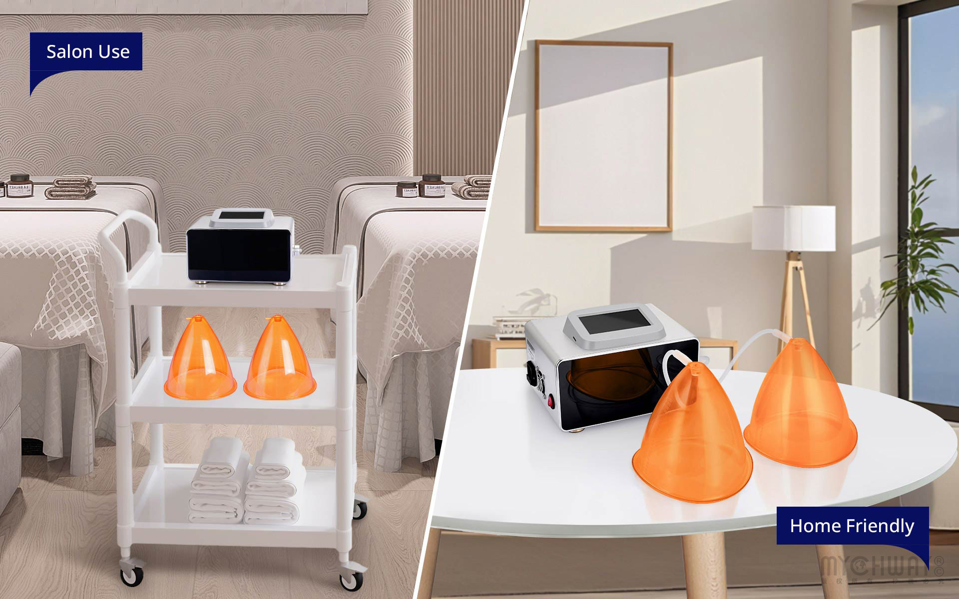 breast enhancement & lymph drainage: orange vacuum