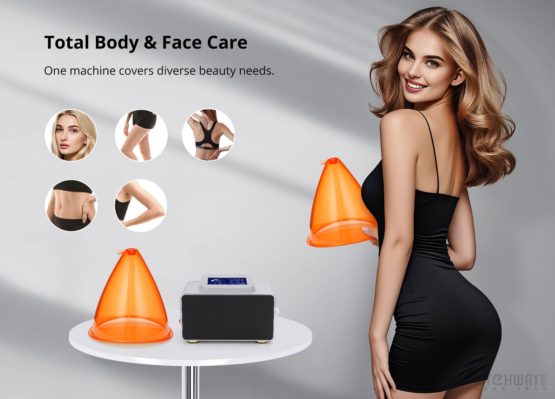 breast enhancement & lymph drainage: orange vacuum