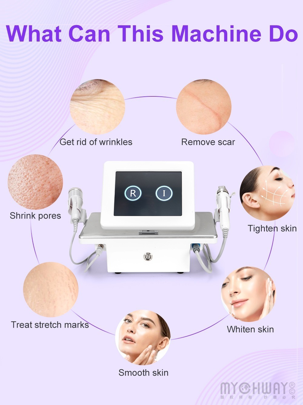 gold micro crystal rf machine cold hammer skin tightening pore refining for spa
