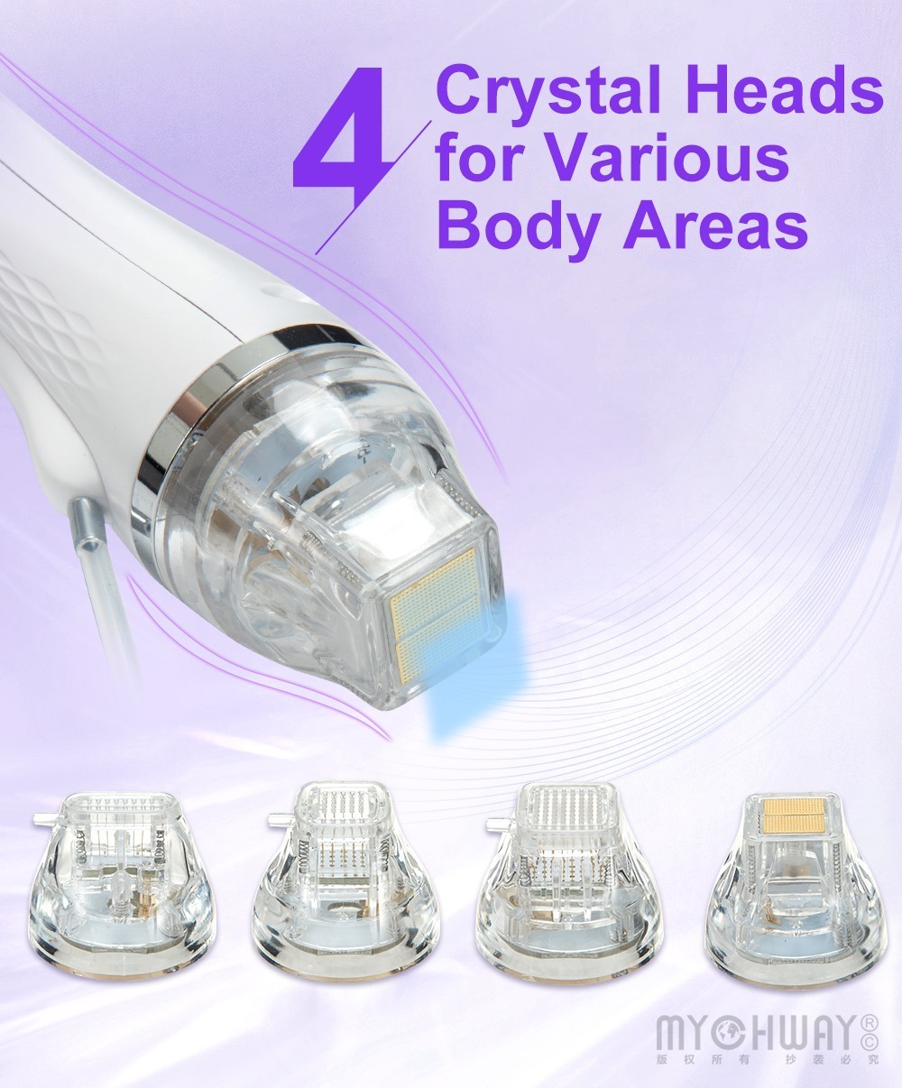gold micro crystal rf machine cold hammer skin tightening pore refining for spa