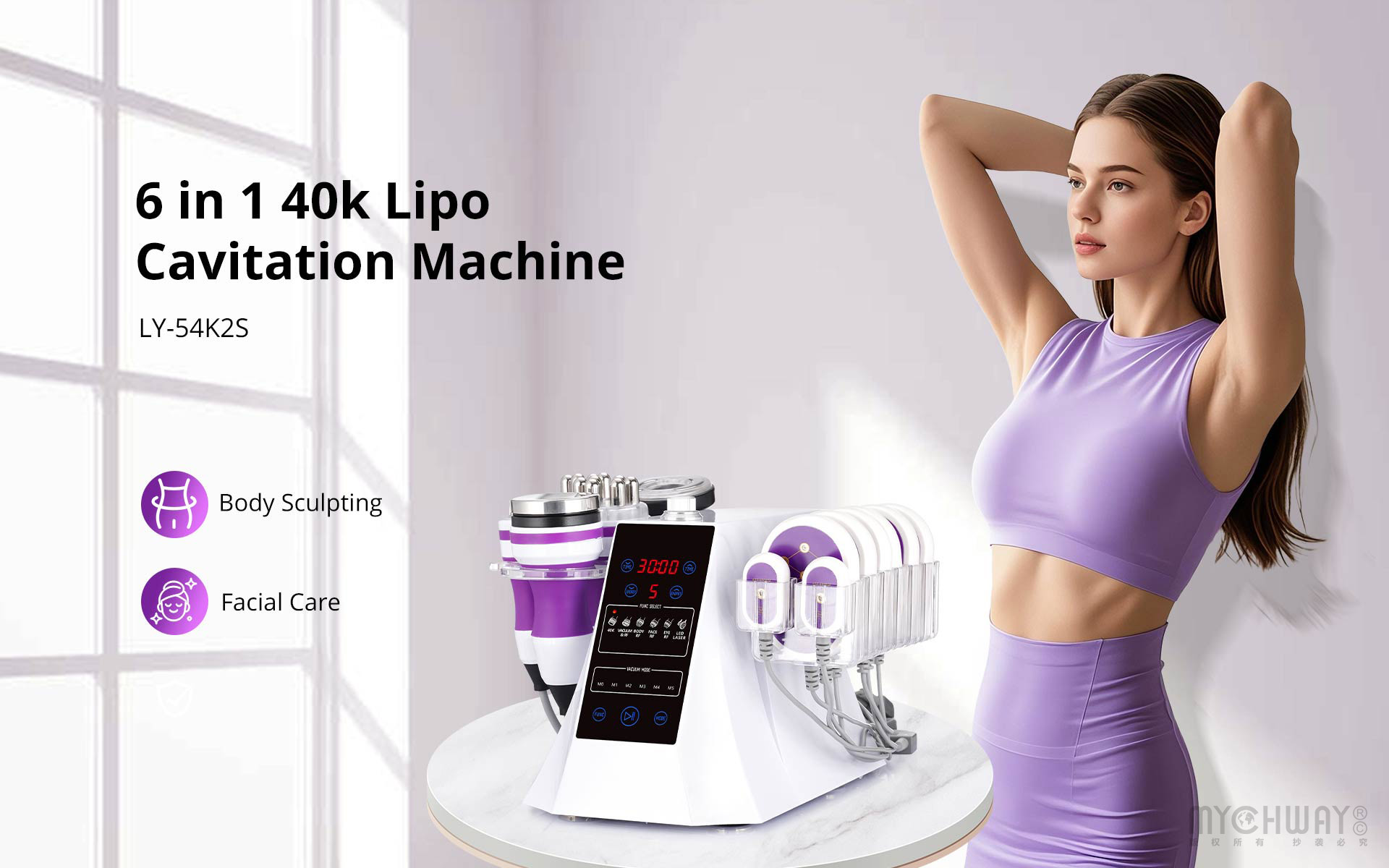 6 in 1 cavitation 2.0 40k vacuum body sculpting rf slim beauty machine
