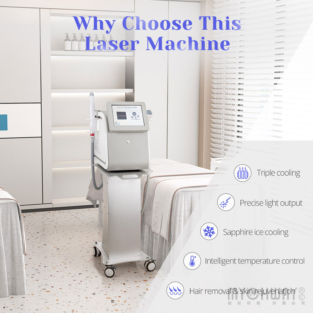 2 in1 dpt 808nm diode hair removal yag laser tattoo removal machine