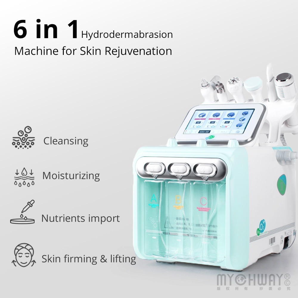 6 in1 hydrodermabrasion machine for deep cleansing moisturizing skin rejuvenation