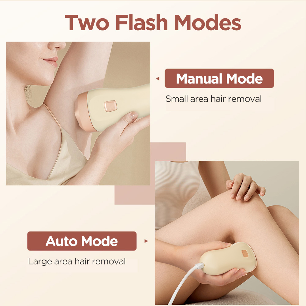 ipl hair removal device with 3 light head 10 energy level 3 mode skinrecognition