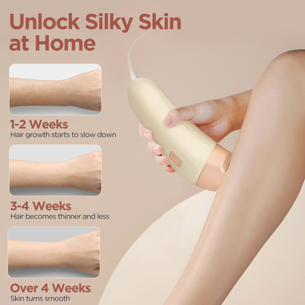 ipl hair removal device with 3 light head 10 energy level 3 mode skinrecognition