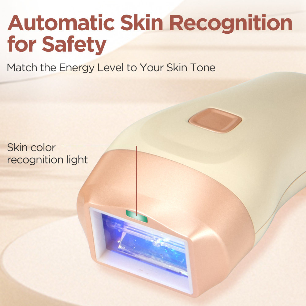 ipl hair removal device with 3 light head 10 energy level 3 mode skinrecognition