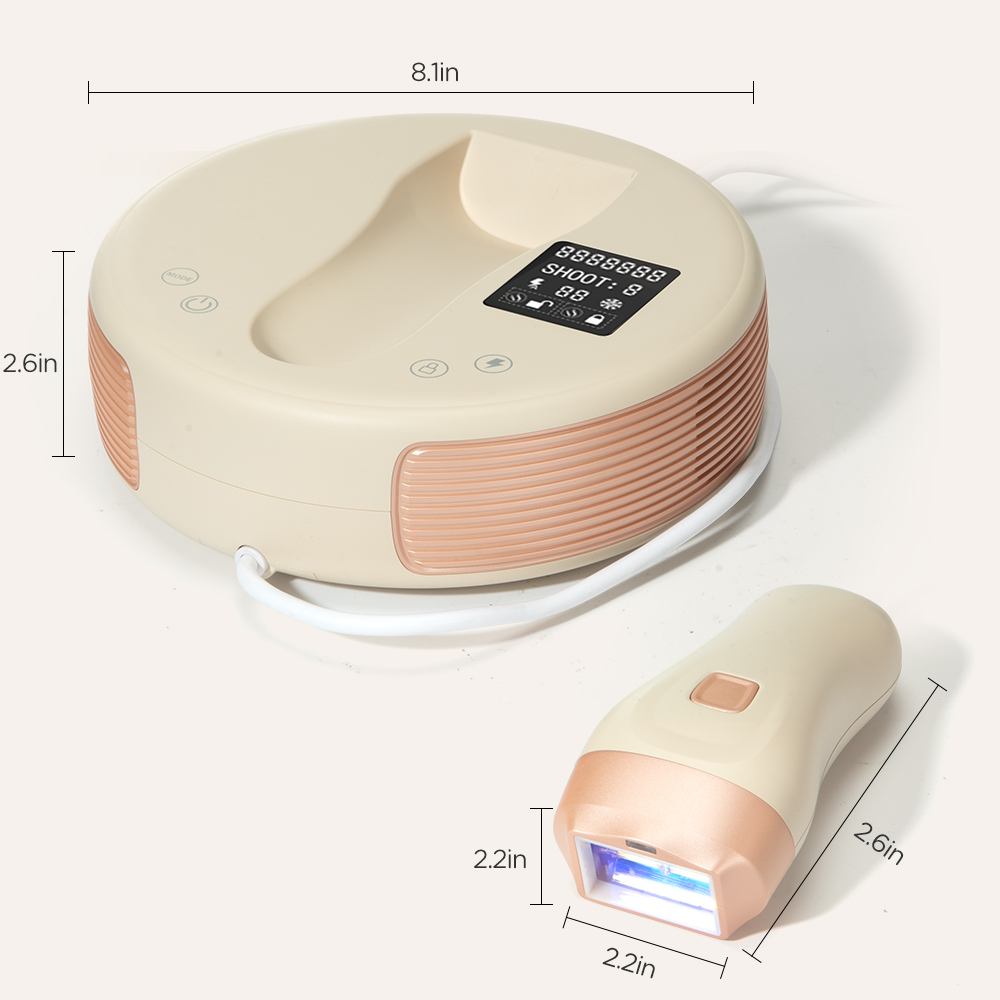 ipl hair removal device with 3 light head 10 energy level 3 mode skinrecognition