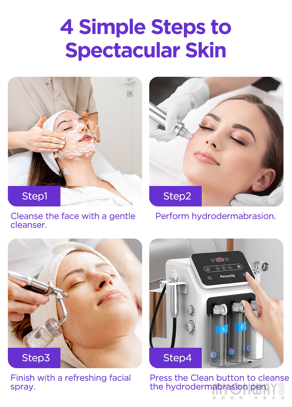2 in1 hydro dermabrasion machine for deep cleansing hydration nourishment pro use