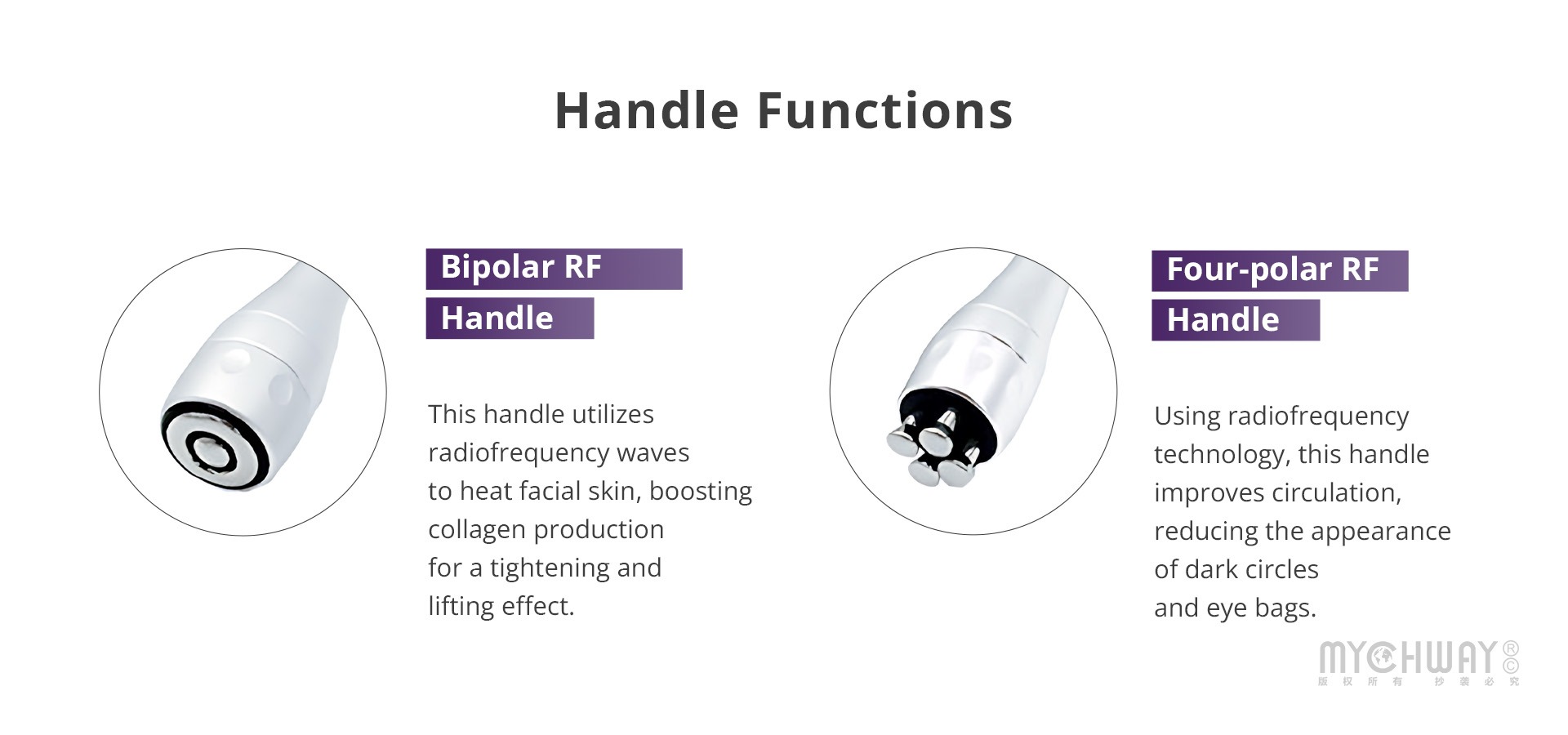 portable radio frequency facial care beauty device for skin tightening & lifting