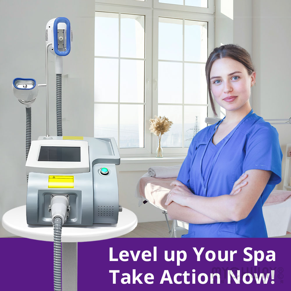 pro body freezing machine with 3 freezing applicators for body & chin contouring
