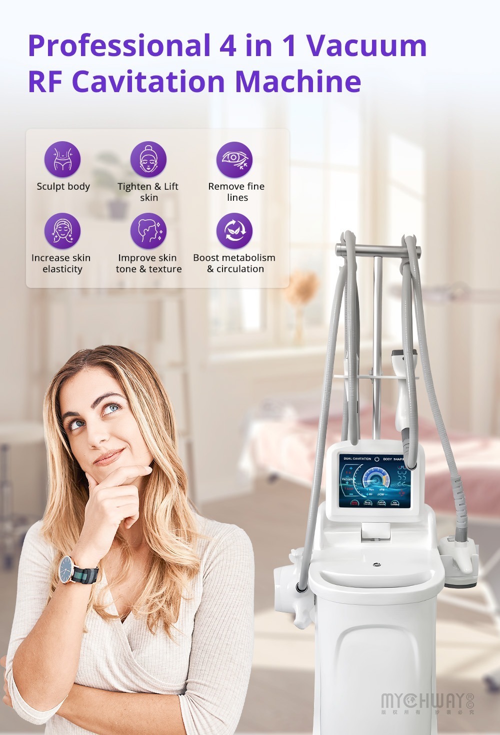 professional 4 in 1 rf machine body massage 40k vacuum vela slimming machine