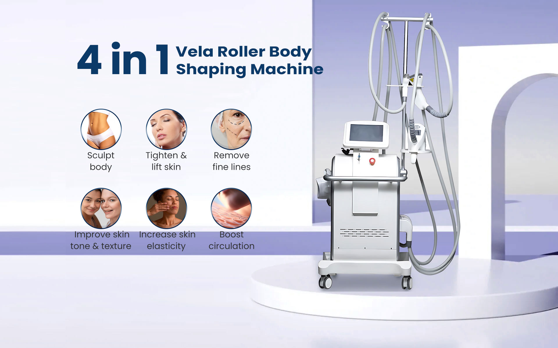 360 degree rotate roller massage beauty vacuum roller body sculpting machine