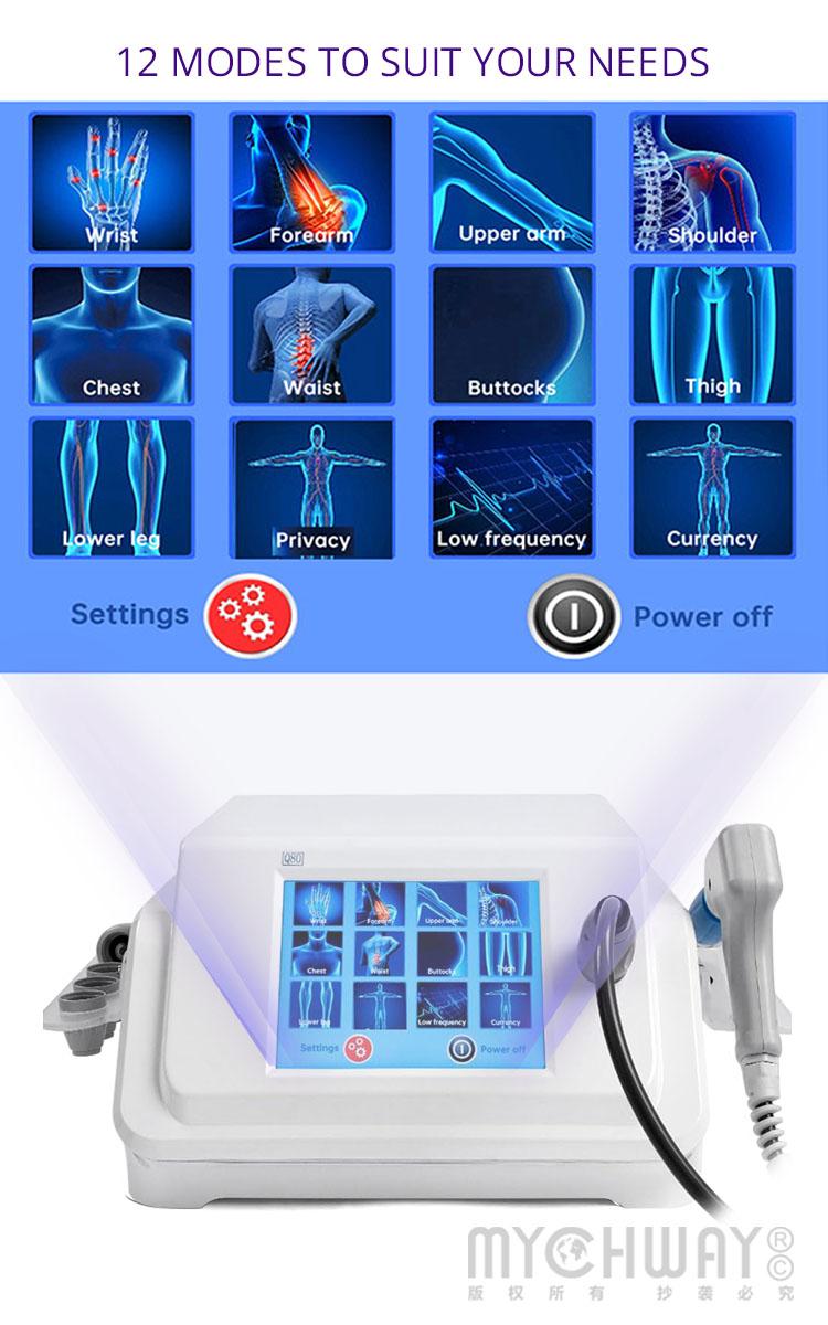shockwave therapy machine with 5 replacementtip for pain relief physical therapy