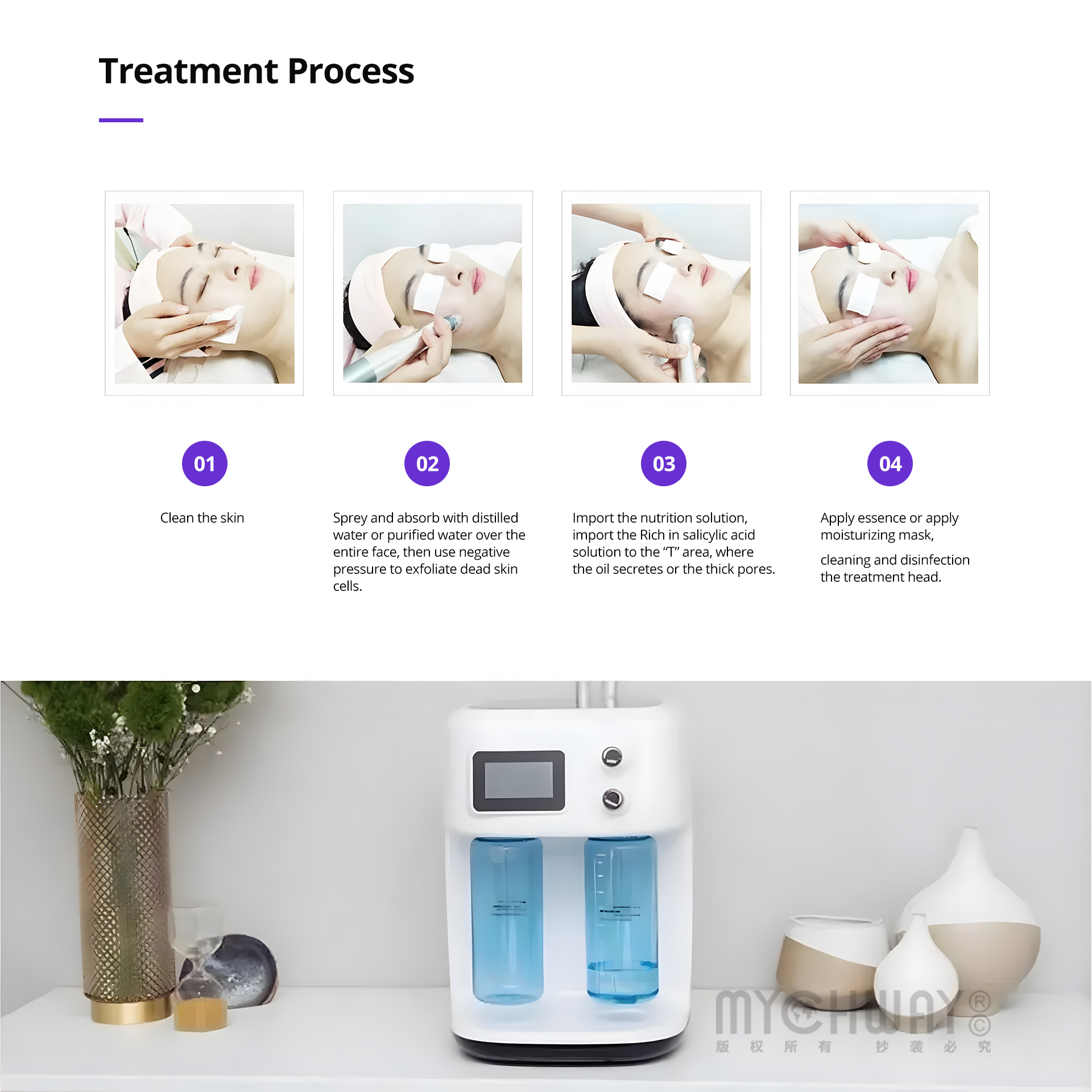 2 in 1 hydra dermabrasion machine for skin rejuvenation skin tightening & lifting
