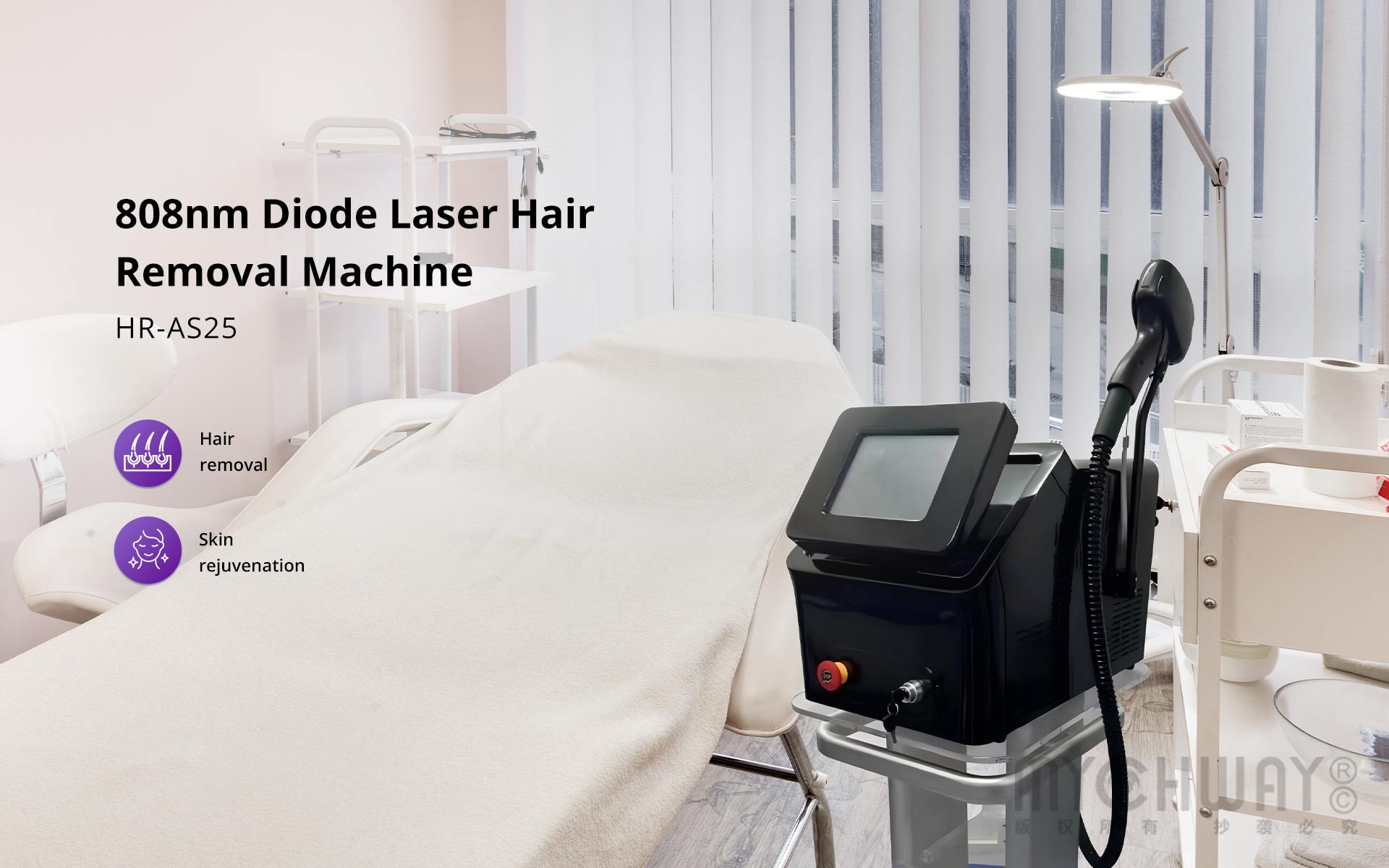 808nm diode laser hair removal machine for permanent painless hair removal