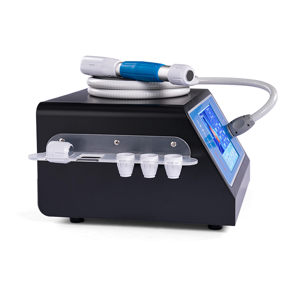 shockwave therapy machine with 5 working head for body pain relief