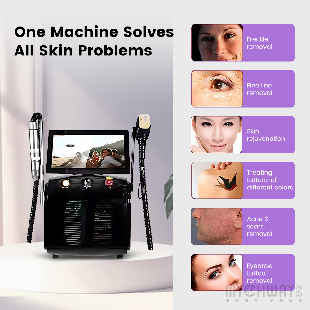 2 in 1 high power pico laser diode laser machine for tattoo hair spots removal