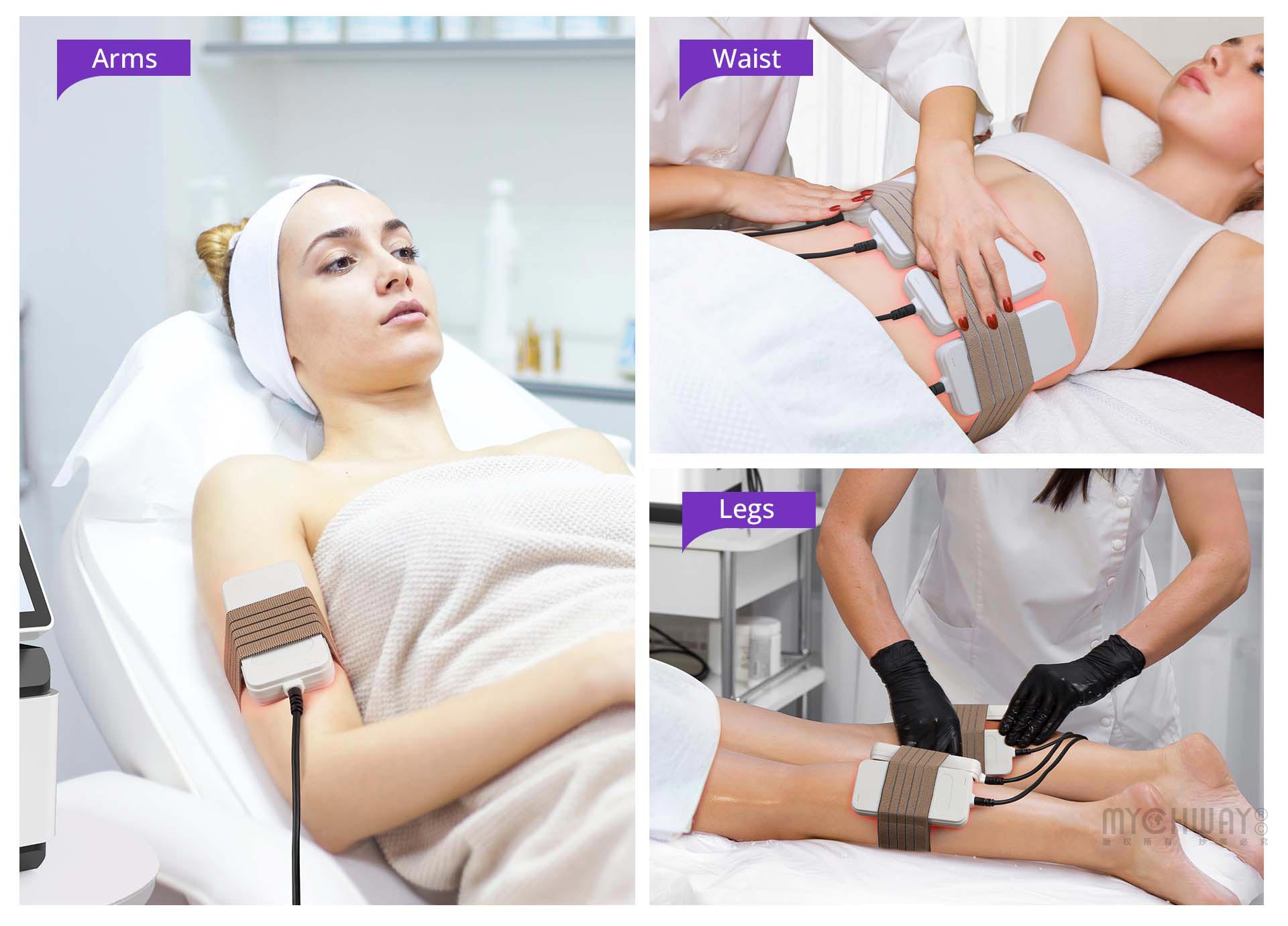 6d lipo laser pads machine with 6 wavelengths 12 160mw pads for body sculpting