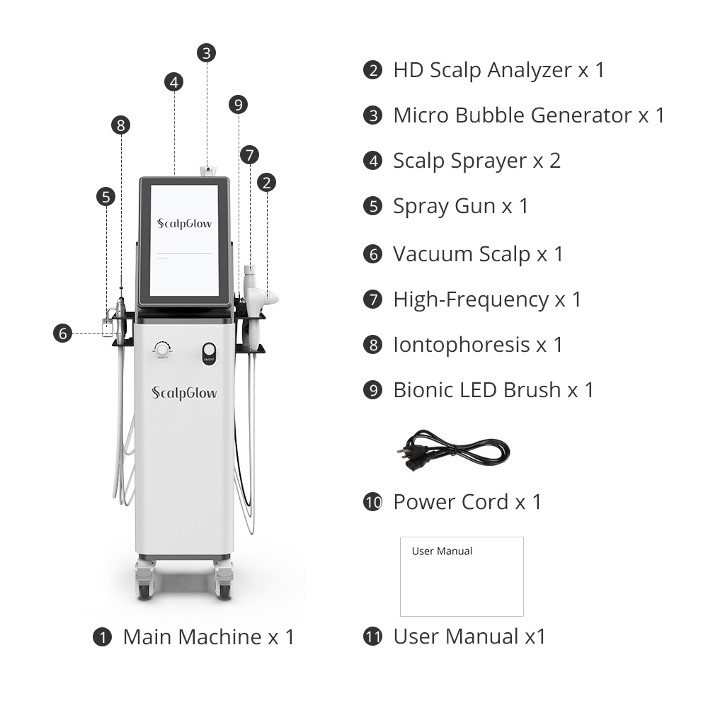 scalp glow 8 in 1 head spa bubble spa scalp machine for cleansing moisturizing