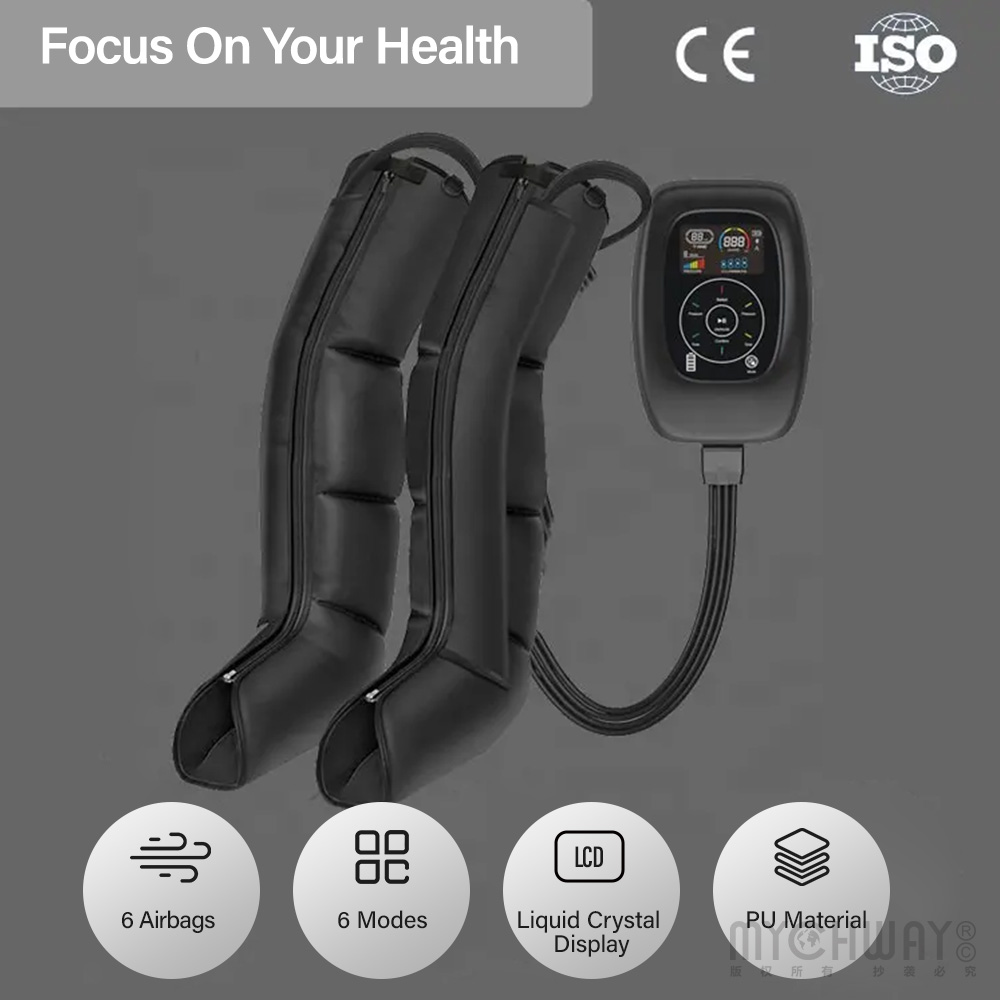leg compression massager with 6 airbags 6 modes full leg massage home relaxation