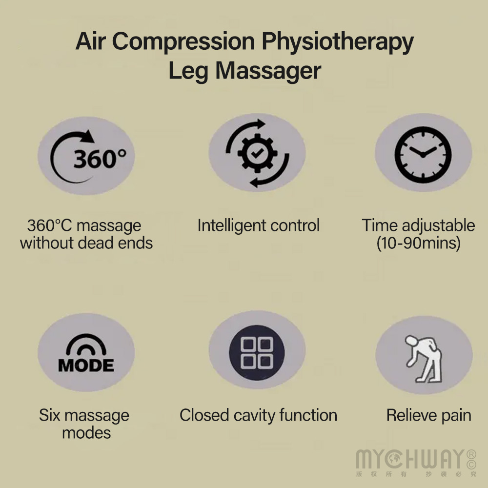 leg compression massager with 6 airbags 6 modes full leg massage home relaxation