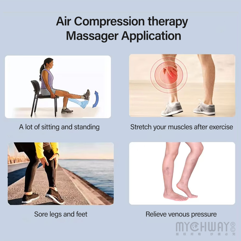 leg compression massager with 6 airbags 6 modes full leg massage home relaxation