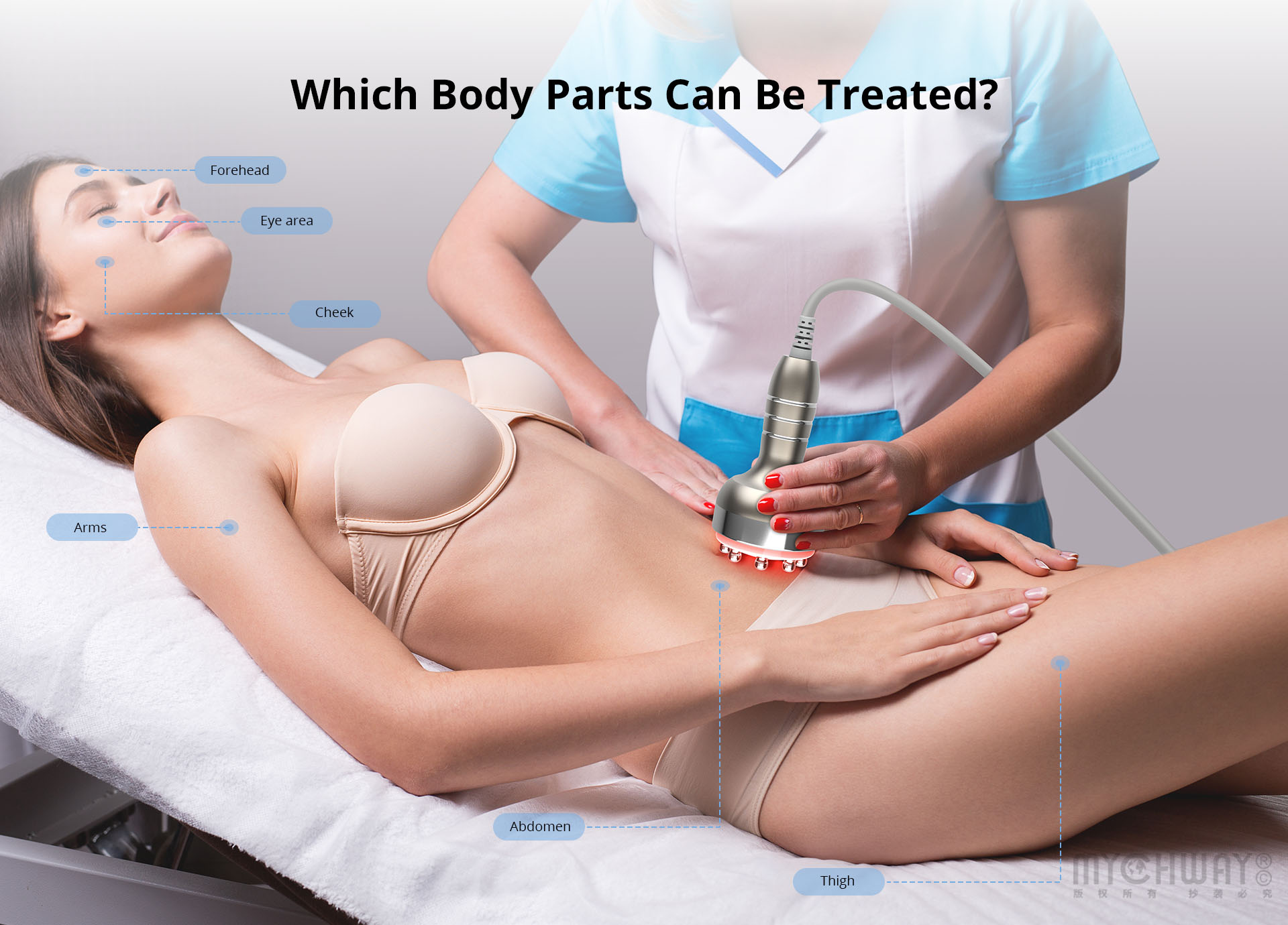 stand 6 in 1 cavitation machine with radiofrequency vacuum for body sculpting