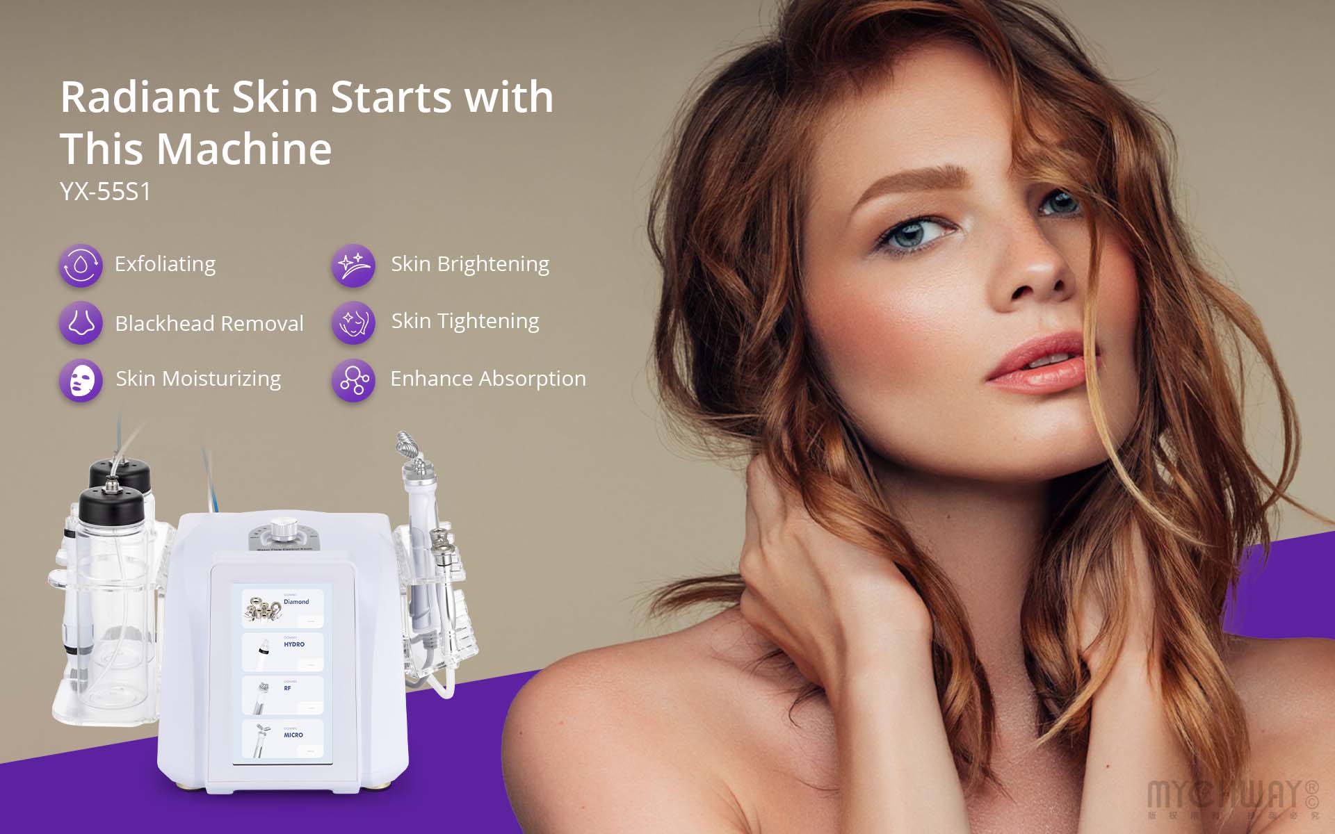 hydro diamond dermabrasion water peeling facial skin care beauty machine