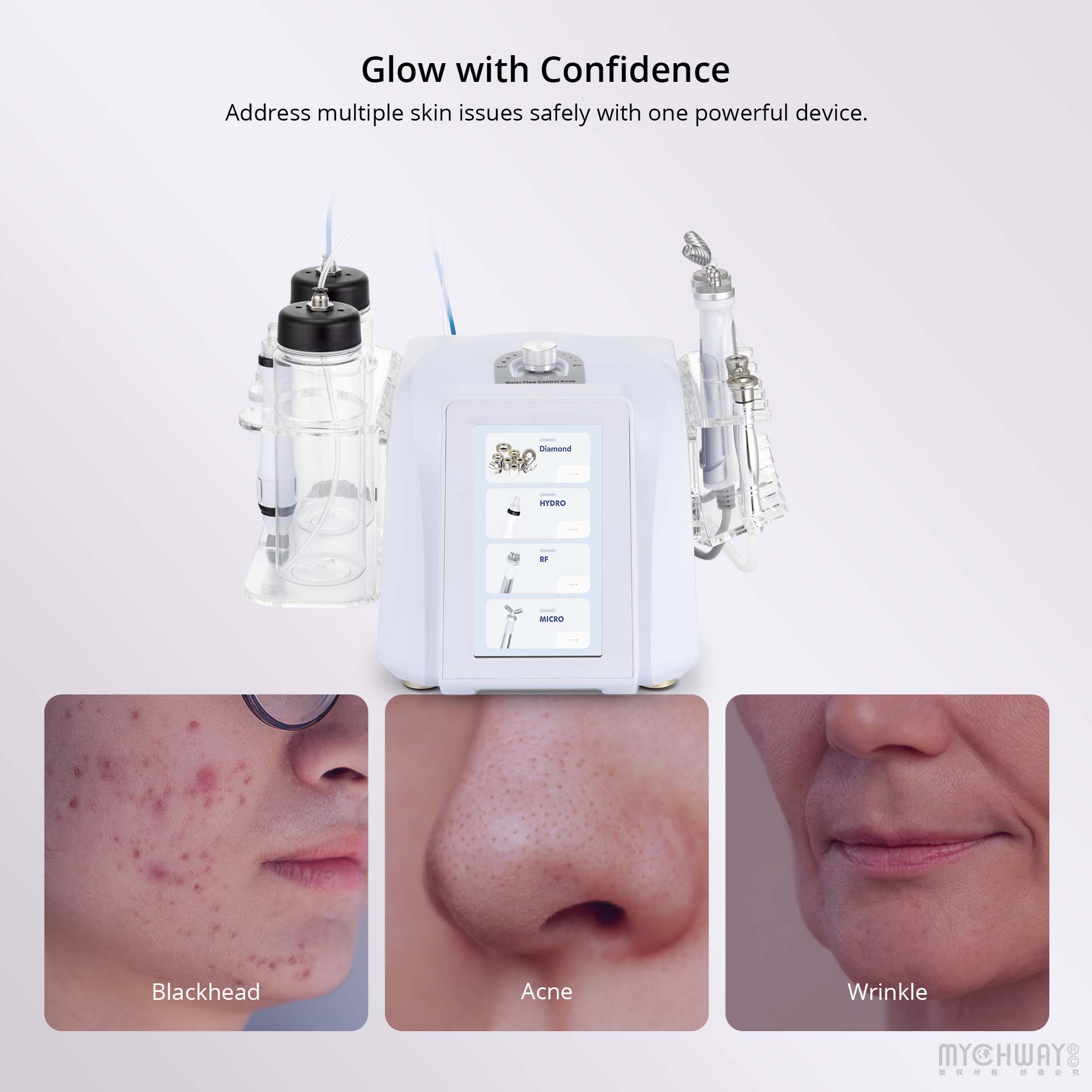 hydro diamond dermabrasion water peeling facial skin care beauty machine