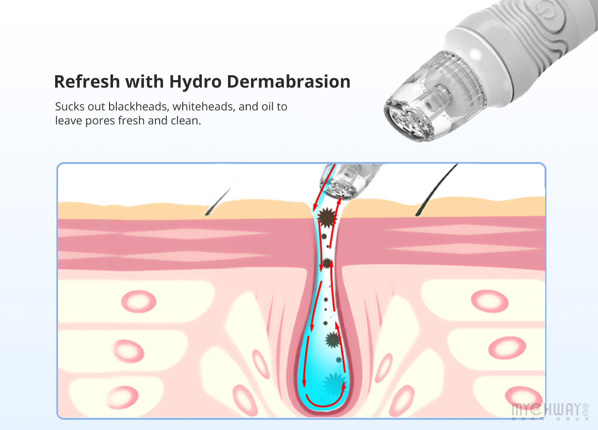 8 in 1 hydro dermabrasion ems ultrasonic machine facial cleansing lifting device