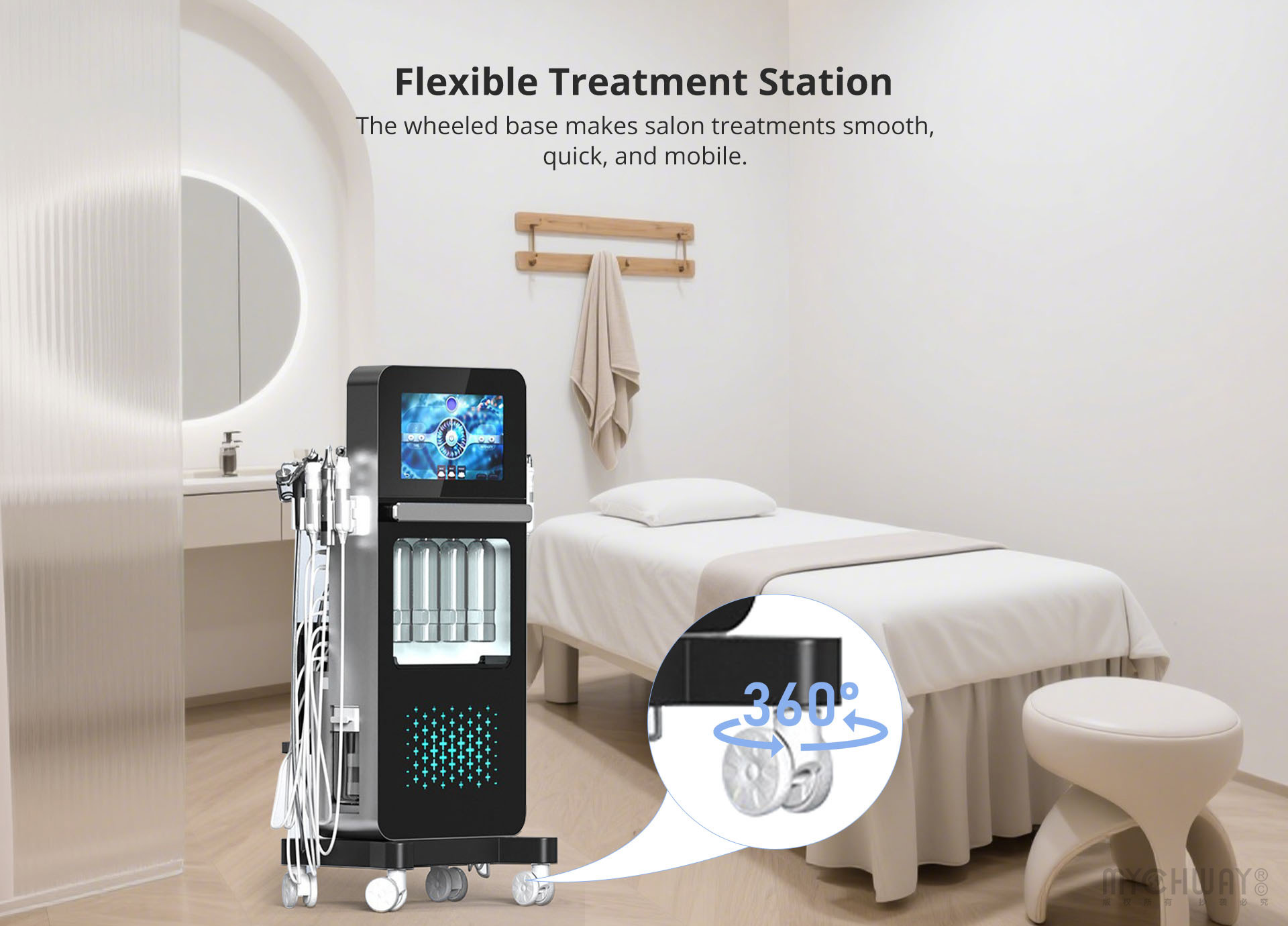 8 in 1 hydro dermabrasion ems ultrasonic machine facial cleansing lifting device