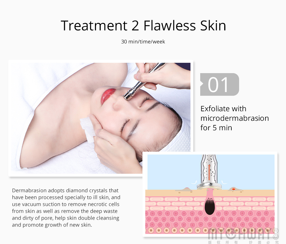 diamond dermabrasion oxygen jet blackhead removal hot & cold hammer machine